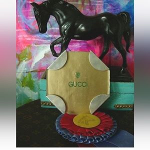 RARE Vintage Silver 925 Sterling GUCCI PICTURE Photo Art FRAME Desk Accessory GG